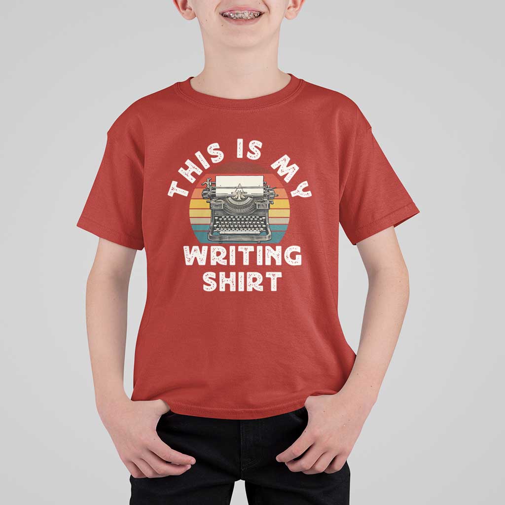 Funny Typewriter T Shirt For Kid This is My Writing Shirt - Wonder Print Shop