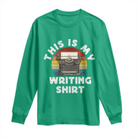 Funny Typewriter Long Sleeve Shirt This is My Writing Shirt - Wonder Print Shop