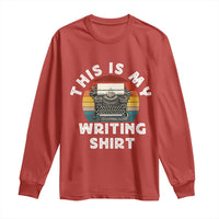 Funny Typewriter Long Sleeve Shirt This is My Writing Shirt - Wonder Print Shop