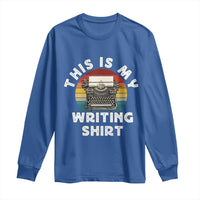 Funny Typewriter Long Sleeve Shirt This is My Writing Shirt - Wonder Print Shop