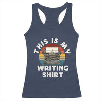 Funny Typewriter Racerback Tank Top This is My Writing Shirt - Wonder Print Shop