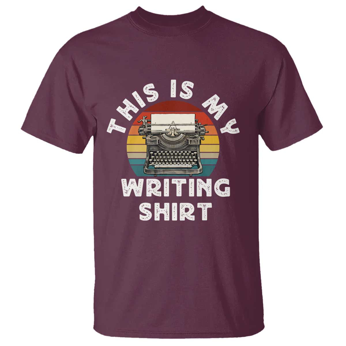 Funny Typewriter T Shirt This is My Writing Shirt - Wonder Print Shop