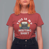 Funny Typewriter T Shirt For Women This is My Writing Shirt - Wonder Print Shop