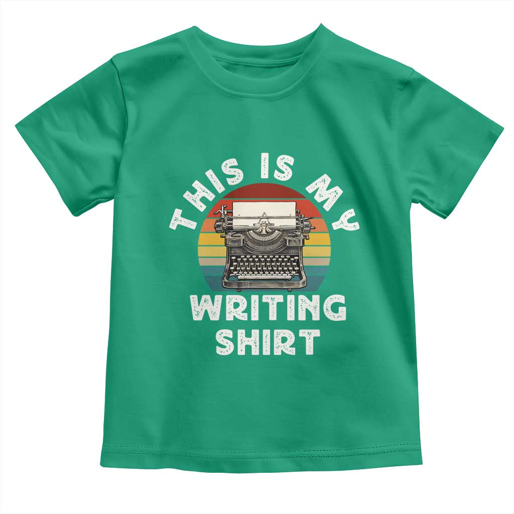 Funny Typewriter Toddler T Shirt This is My Writing Shirt - Wonder Print Shop