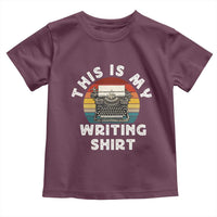 Funny Typewriter Toddler T Shirt This is My Writing Shirt - Wonder Print Shop