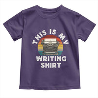 Funny Typewriter Toddler T Shirt This is My Writing Shirt - Wonder Print Shop