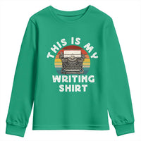 Funny Typewriter Youth Sweatshirt This is My Writing Shirt - Wonder Print Shop