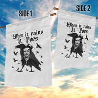 Funny Edgar Allan Poe Garden Flag When It Rains It Poes - Wonder Print Shop
