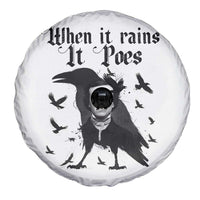 Funny Edgar Allan Poe Spare Tire Cover When It Rains It Poes - Wonder Print Shop
