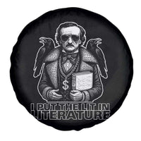 Funny Edgar Allan Poe Spare Tire Cover I Put The Lit In Literature - Wonder Print Shop