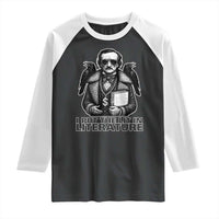 Funny Edgar Allan Poe Raglan Shirt I Put The Lit In Literature - Wonder Print Shop