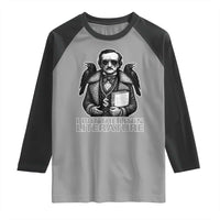 Funny Edgar Allan Poe Raglan Shirt I Put The Lit In Literature - Wonder Print Shop