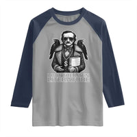 Funny Edgar Allan Poe Raglan Shirt I Put The Lit In Literature - Wonder Print Shop