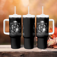 Funny Edgar Allan Poe Tumbler With Handle I Put The Lit In Literature