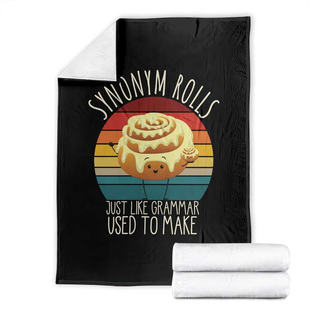 Funny English Grammar Throw Blanket Synonym Rolls Just Like Grammar Used To Make - Wonder Print Shop