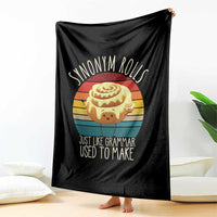 Funny English Grammar Throw Blanket Synonym Rolls Just Like Grammar Used To Make - Wonder Print Shop