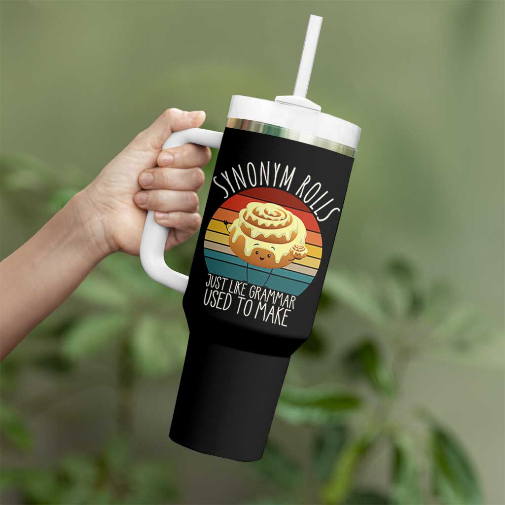 Funny English Grammar Tumbler With Handle Synonym Rolls Just Like Grammar Used To Make
