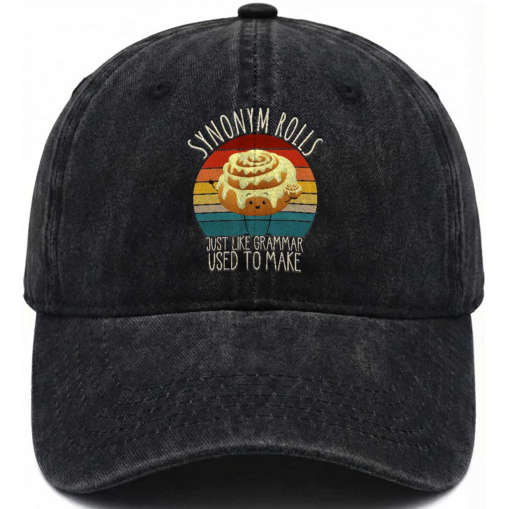 Funny English Grammar Washed Cotton Baseball Cap Synonym Rolls Just Like Grammar Used To Make