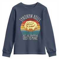 Funny English Grammar Youth Sweatshirt Synonym Rolls Just Like Grammar Used To Make - Wonder Print Shop