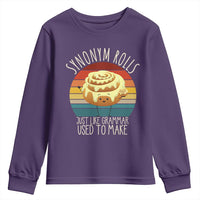 Funny English Grammar Youth Sweatshirt Synonym Rolls Just Like Grammar Used To Make - Wonder Print Shop