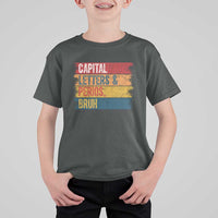 Funny English ELA Teacher T Shirt For Kid Capital Letters And Periods Bruh - Wonder Print Shop