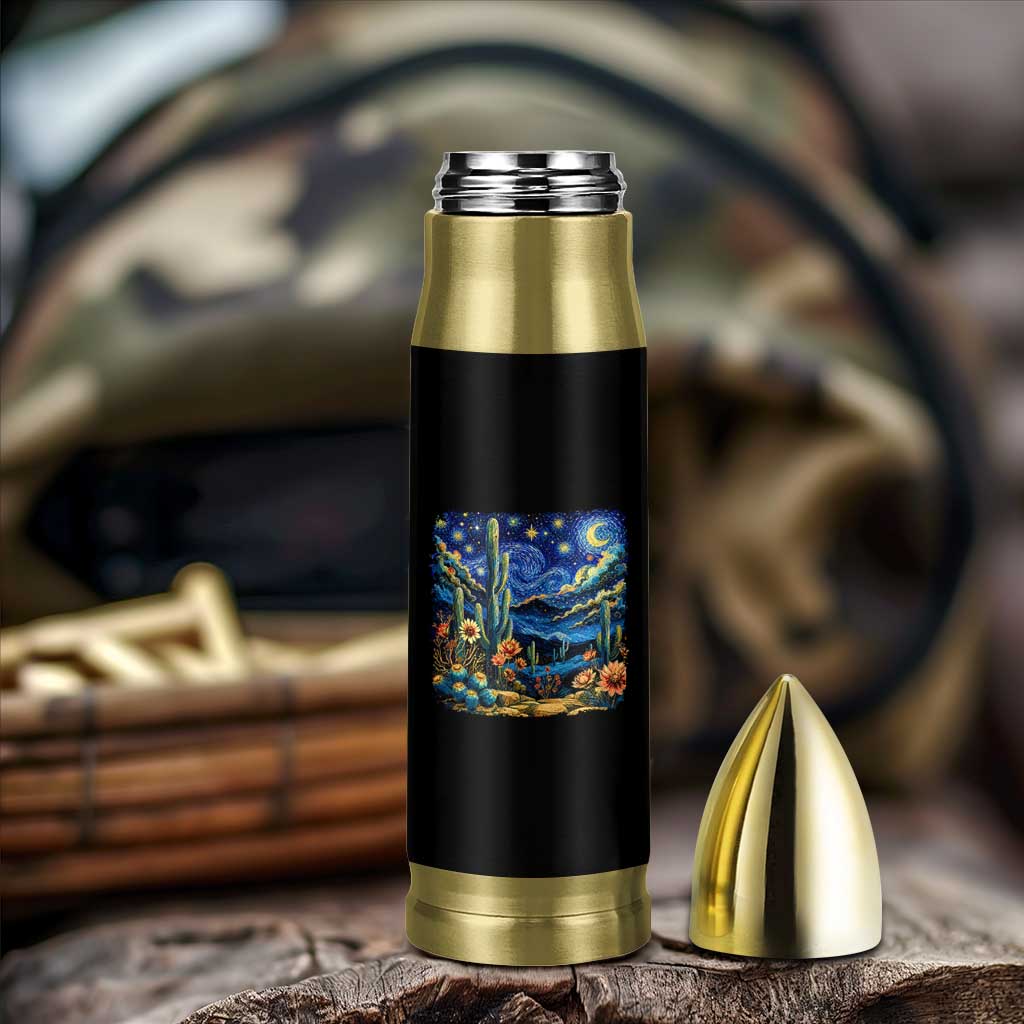Desert Night Cactus Starry Night Arizona Stars Sky Nature Lover Gift Bullet Tumbler