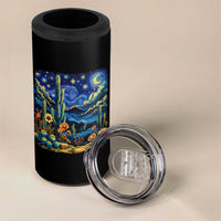 Desert Night Cactus Starry Night Arizona Stars Sky Nature Lover Gift 4 in 1 Can Cooler Tumbler