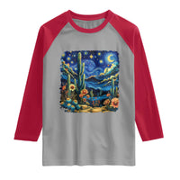 Desert Night Cactus Starry Night Arizona Stars Sky Nature Lover Gift Raglan Shirt