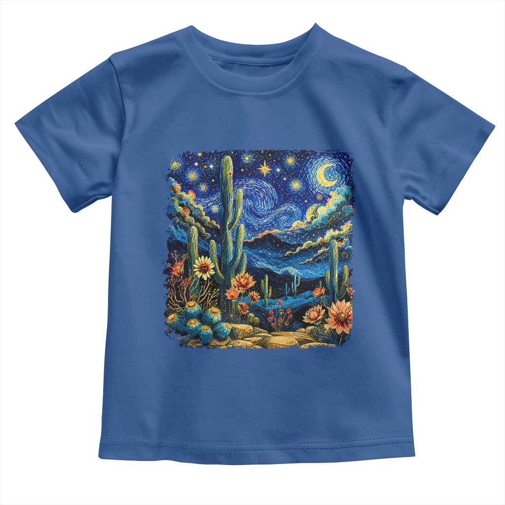Desert Night Cactus Starry Night Arizona Stars Sky Nature Lover Gift Toddler T Shirt