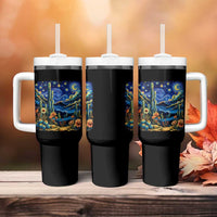 Desert Night Cactus Starry Night Arizona Stars Sky Nature Lover Gift Tumbler With Handle