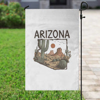 Arizona State Map Desert Landscape Cactus Southwest Garden Flag