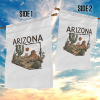 Arizona State Map Desert Landscape Cactus Southwest Garden Flag