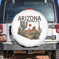 Arizona State Map Desert Landscape Cactus Southwest Spare Tire Cover