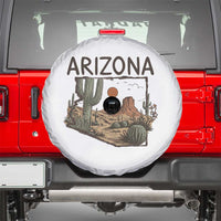 Arizona State Map Desert Landscape Cactus Southwest Spare Tire Cover