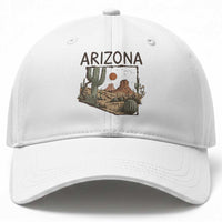 Arizona State Map Desert Landscape Cactus Southwest Baseball Cap
