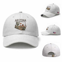 Arizona State Map Desert Landscape Cactus Southwest Baseball Cap