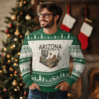 Arizona State Map Desert Landscape Cactus Southwest Ugly Christmas Sweater