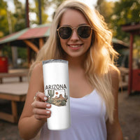 Arizona State Map Desert Landscape Cactus Southwest Skinny Tumbler