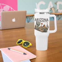Arizona State Map Desert Landscape Cactus Southwest Tumbler With Handle