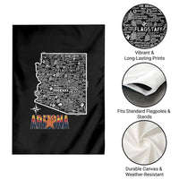 Arizona Map Phoenix Sedona Tucson Southwest Travel Garden Flag