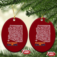 Arizona Map Phoenix Sedona Tucson Southwest Travel Ceramic Ornament