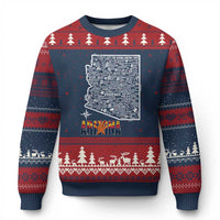 Arizona Map Phoenix Sedona Tucson Southwest Travel Ugly Christmas Sweater