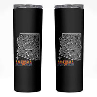 Arizona Map Phoenix Sedona Tucson Southwest Travel Skinny Tumbler