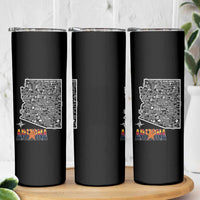 Arizona Map Phoenix Sedona Tucson Southwest Travel Skinny Tumbler