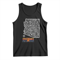 Arizona Map Phoenix Sedona Tucson Southwest Travel Tank Top