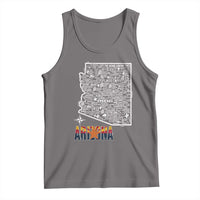 Arizona Map Phoenix Sedona Tucson Southwest Travel Tank Top
