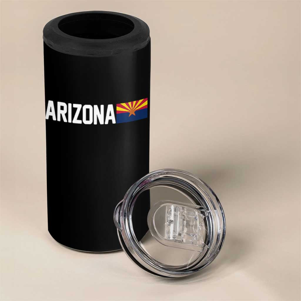 Vintage Arizona AZ State Flag 4 in 1 Can Cooler Tumbler