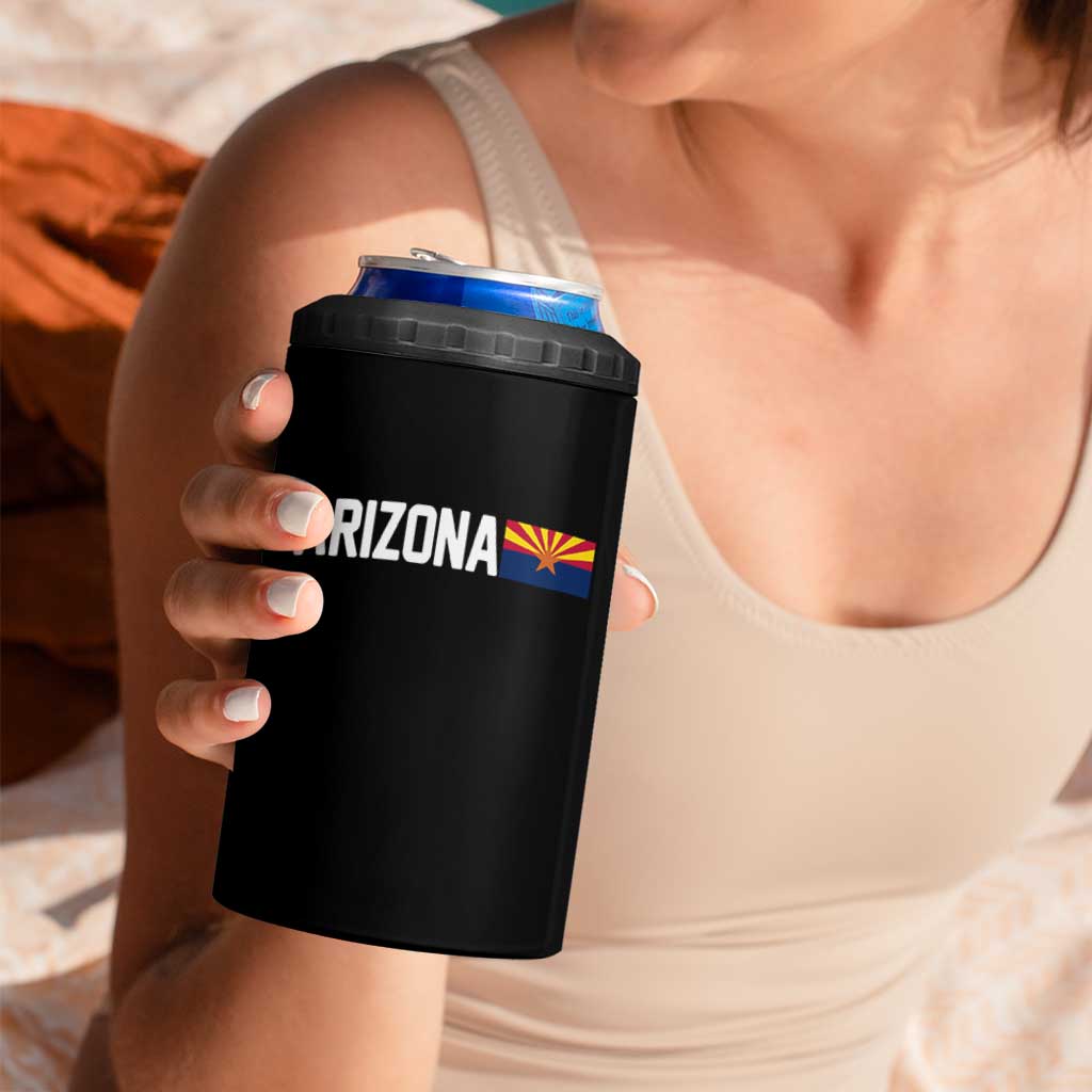 Vintage Arizona AZ State Flag 4 in 1 Can Cooler Tumbler