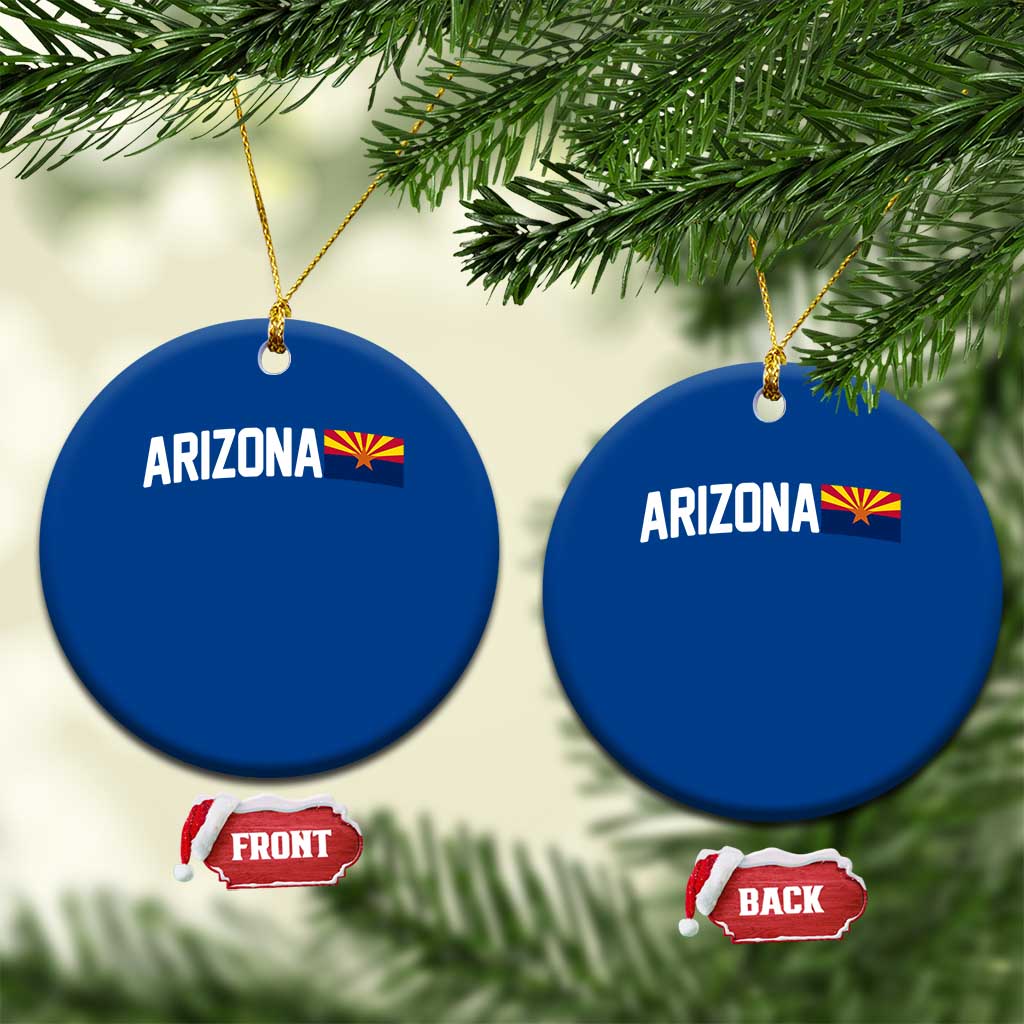 Vintage Arizona AZ State Flag Ceramic Ornament