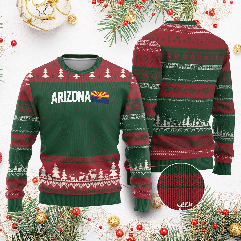 Vintage Arizona AZ State Flag Ugly Christmas Sweater